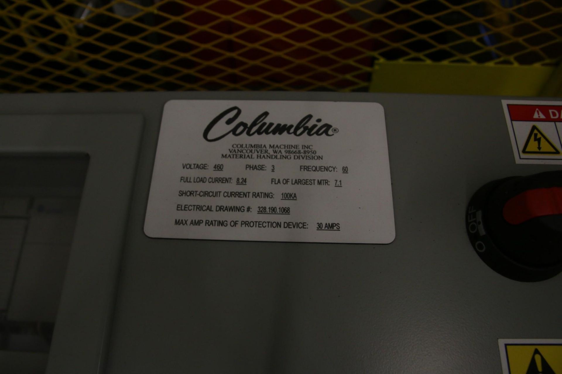 COLUMBIA STD/LTS/PD/460 PALLET LOAD TRANSFER SYSTEM - Image 12 of 12