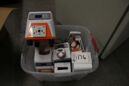 PLASTIC BIN OF ASSORTED PUMPS