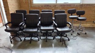 BLACK OFFICE DESK CHAIRS, BARSTOOLS