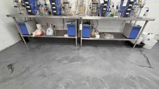 KINTARA STAINLESS STEEL TABLES, NO CONTENTS