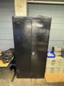 STEEL CABINET AND CONTENTS