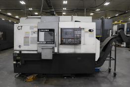 2021 OKUMA GENOS L3000-E CNC TURNING CENTER, SUB SPINDLE, LIVE TOOLING, Y AXIS