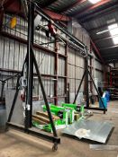 CUSTOM STEEL GANTRY HOIST SYSTEM WITH MILWAUKEE 1 TON HOIST