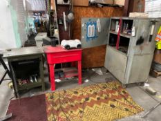 KENNEDY TOOL CABINET, PARTS WASHER, GREY TOOL CABINET WITH CONTENTS