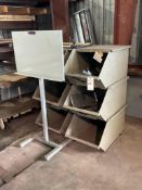 STORAGE SHELVING/BINS WITH CONTENTS