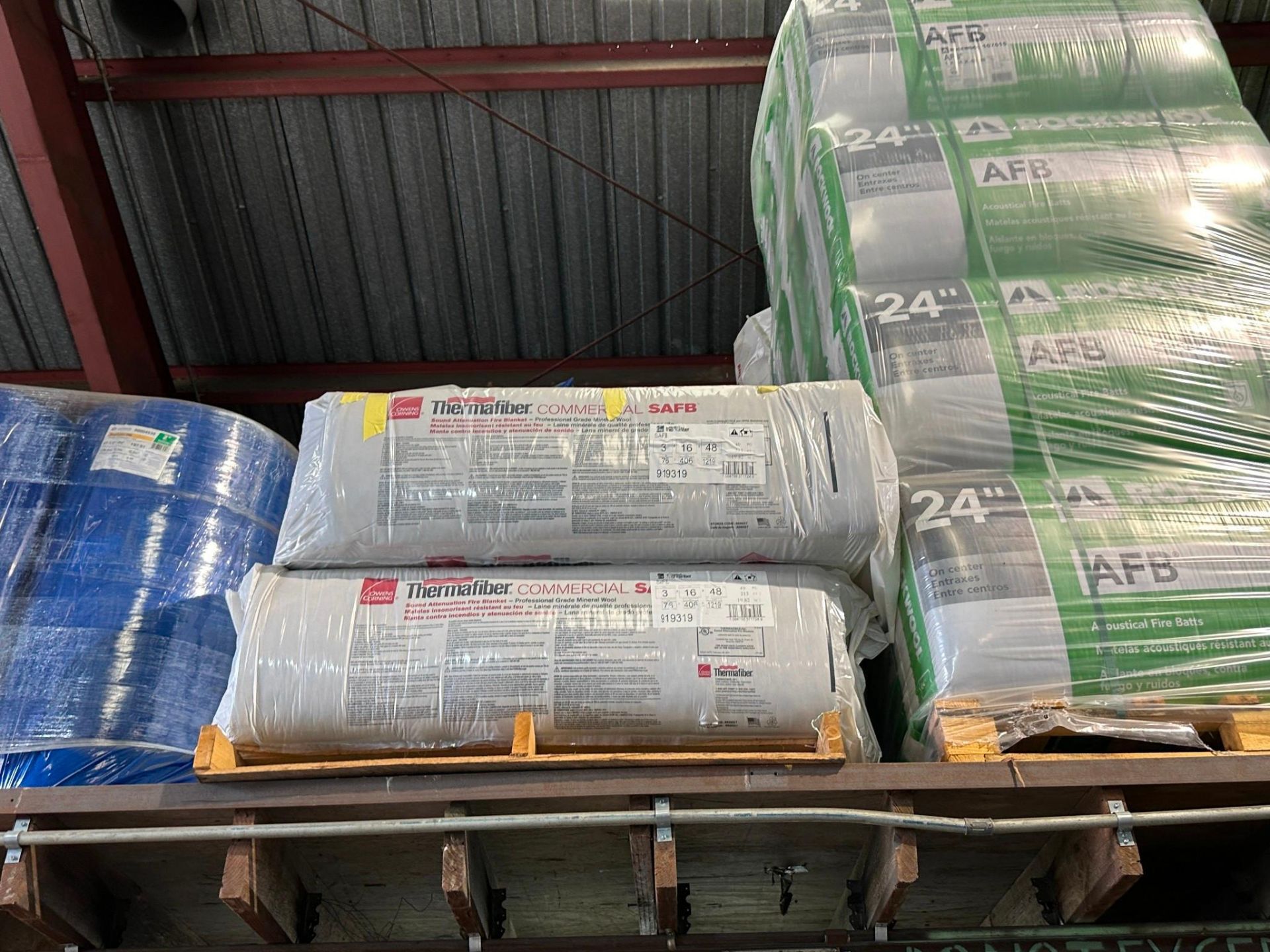 24" ROCKWOOL INSULATION , OWENS CORNING THERMAFIBER, 2" THICK DUCT LINER - Image 7 of 9