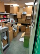 ASSORTED PLASTIC LINERS, O-RINGS, GASKETS, HINGES, ALL CONTENTS OF ROOM