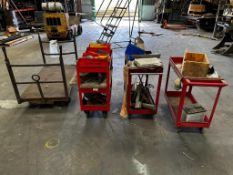 STEEL SHOP CARTS WITH CONTENTS