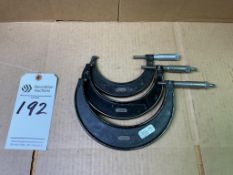 SET OF 3 STARRETT OUTSIDE MICROMETERS, 3-4
