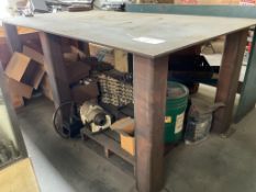 LARGE STEEL WELDING TABLE, 8'X4'X37
