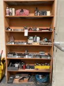 6 SHELF RACK FULL OF MISC TOOLING, ALL CONTENTS INCLUDED.