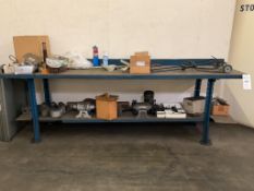 (2) INDUSTRIAL WORK BENCH TABLES, CONTENTS INCLUDED