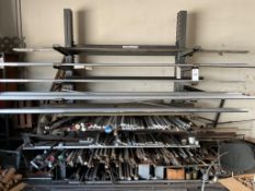 8 ARM BAR STOCK RACK, CONTENTS NOT INCLUDED