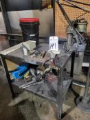 METAL WORKBENCH WITH VISE, INSERTION PRESS