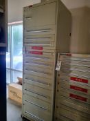 (2) STANLEY VIDMAR TOOL CABINETS, 11 DRAWERS TOTAL, WITH CONTENTS