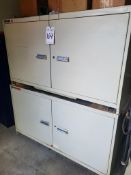 (2) STANLEY VIDMAR DOUBLE DOOR TOOL CABINET, NO CONTENTS