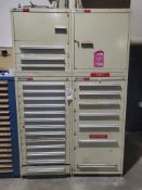 STANLEY VIDMAR TOOL CABINETS, LOADED WITH CONTENTS, SEE PICS, MILLING TOOLS, INSERTS, TOOLS, MORE