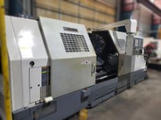 2005 OKUMA LB35-II LONG BED CNC LATHE, SMW AUTOBLOK STEADY REST