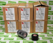6x boxes of Scapa 2702 black PVC electrical adhesive tape - 50mm x 33m - 18 rolls per box