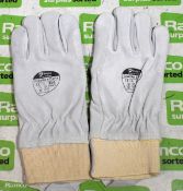 50x pairs of Polyco Granite 5 delta heavy duty leather gloves