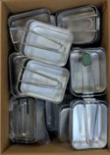 60x British Army pan mess tins - mixed sizes