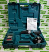 Makita 8434D 14.4V cordless drill with 2.6Ah battery and charger in storage case