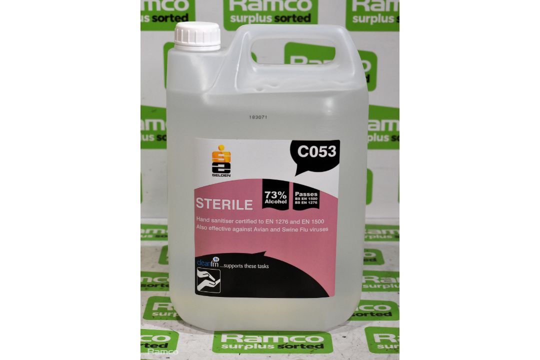 2x Boxes of Selden Sterile C053 hand sanitiser - 2x 5L bottles per box - Image 1 of 3
