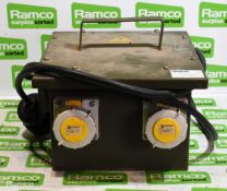 110V power tool transformer - 2x 16A sockets