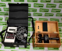 MO Hand Anemometer with wooden case & Kolectric Ltd Micro Covermeter with accessories and case