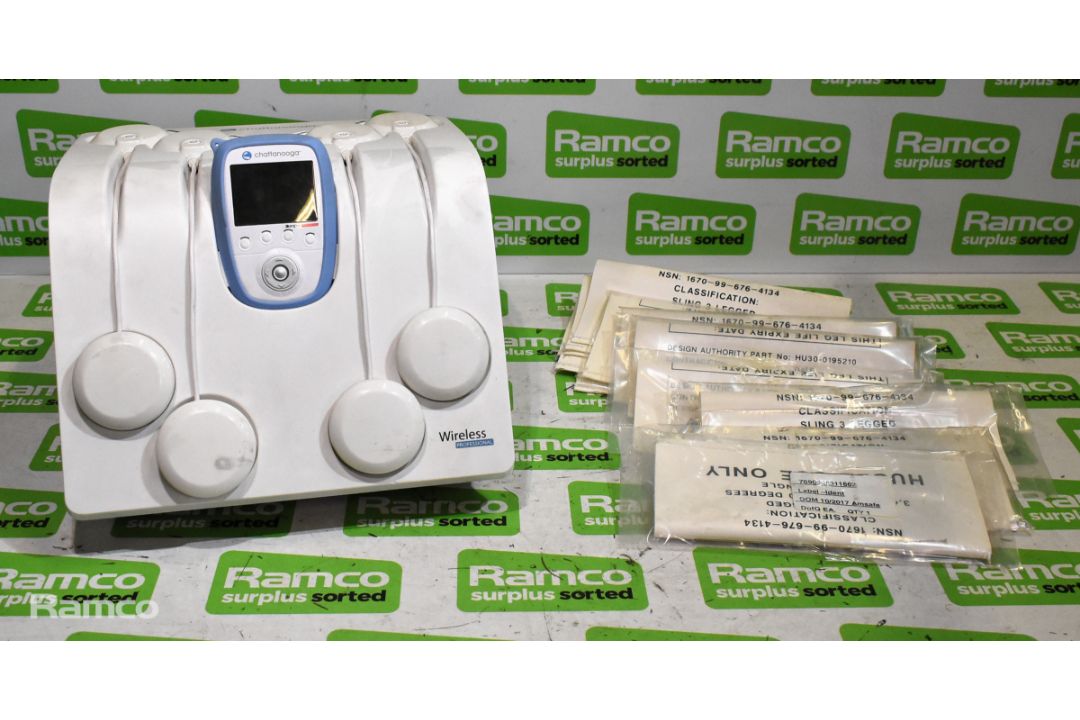 16x Multi-leg bridle sling labels & Chattanooga electrotherapy unit - Image 1 of 9