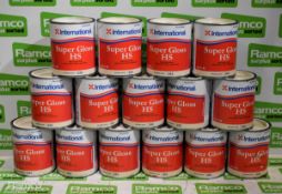 15x tins of AkzoNobel International Super Gloss HS high gloss paint - Bahama Beige 243 - 750ml