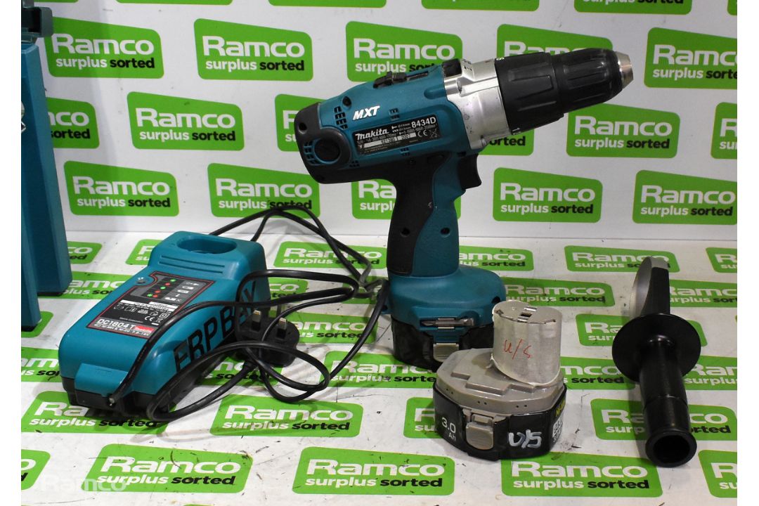 Makita MXT 8434D cordless drill, charger, 2x batteries and case - Image 1 of 8