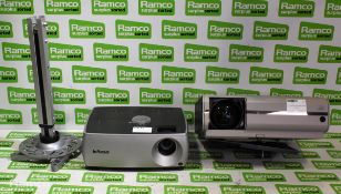 InFocus IN2102 LED projector with mounting bracket & DLP Toshiba TDP-SB20 Data projector