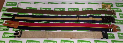 125x British Forces belts - various types and sizes