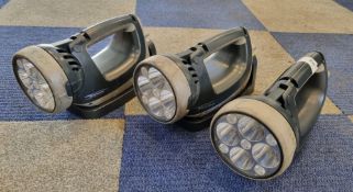 3x Night Searcher ProStar torches with cradles - untested