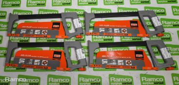 4x Bahco 225-Plus Sandflex BI- METAL 24 tpi hand hacksaw frames