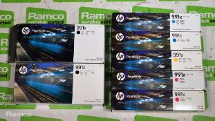 HP PageWide 991x consumables - 2x magenta cartridges, 2x cyan cartridges, 2x black cartridges