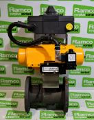 Hytork 131 pneumatic valve actuator with 2 inch ball valve