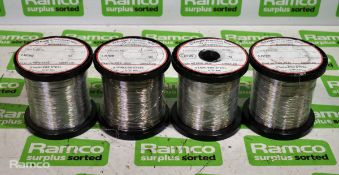 4x reels of Knight Precision Wire 0.475mm DTD189A 1kg stainless steel safety lock wire