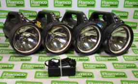 4x Dragon T12 100W portable searchlights