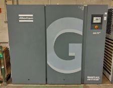 Atlas Copco GA75PLUS oil injected screw compressor - 2005 model - full detail in the description