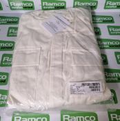 37x British Forces coveralls - White & off white - mixed types - mixed sizes - see description