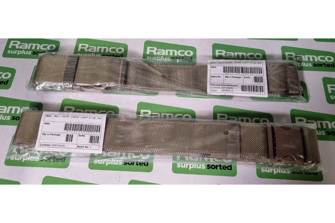 39x Waist Belts - Large - Light olive - IRR - NSN 8440-99-388-6524 - Image 1 of 4
