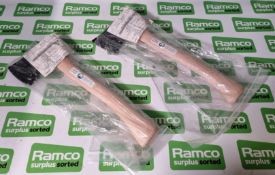2x Axes with hickory shafts