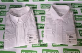10x Shirt mans white - short sleeve - 45 collar - NSN 8405-99-869-0130