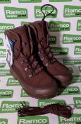 Haix boots desert combat - high liability - male - size 9W - Brown