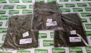 3x pairs of British Army lightweight trousers - Olive - see pictures for sizes
