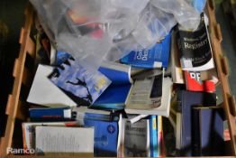 Pallet crate of mixed genre books - please see pictures for examples of books included in this lot