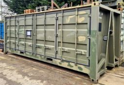 20ft Side Opening Flat Rack Shipping Container - Load Capacity: 12000kg, Max Gross Weight: 15700kg