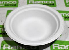 Huhtamaki Chinet moulded bowls - 180mm dia - 18 boxes (1000 pieces per box)